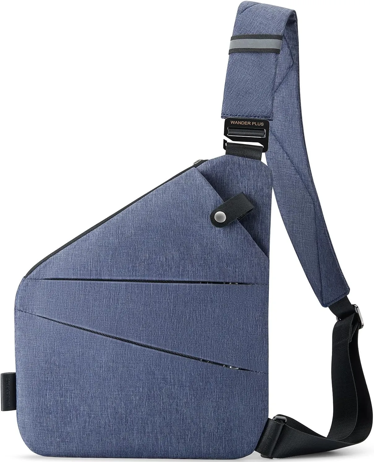 WANDER PLUS Anti Theft Crossbody Travel Bag for Women Men, Multi-Pocket Crossbody Bag, Slim Sling Bag with Adjustable Strap