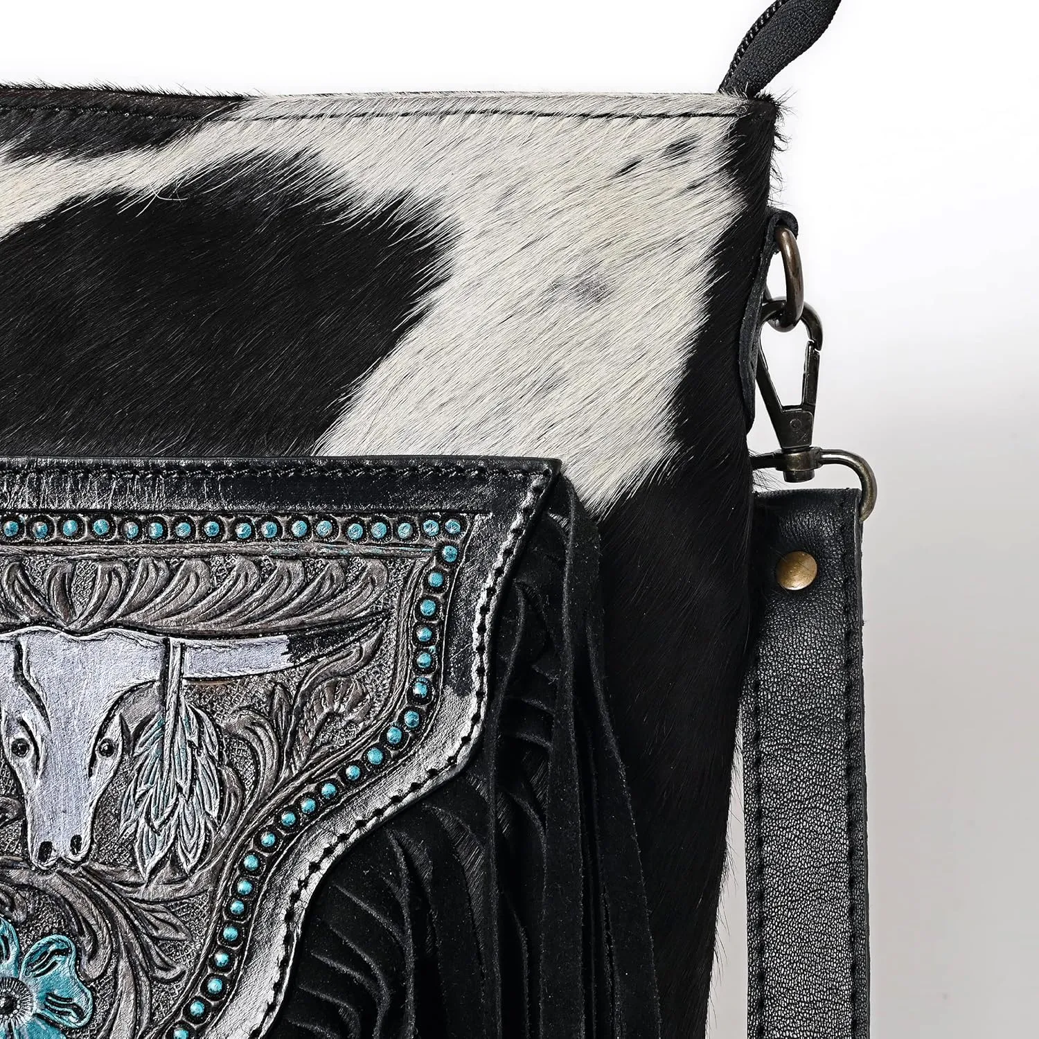 Women Natural Cowhide Leather Hand Bag With Adjustable Detachable Strap Leather Massenger Handbag