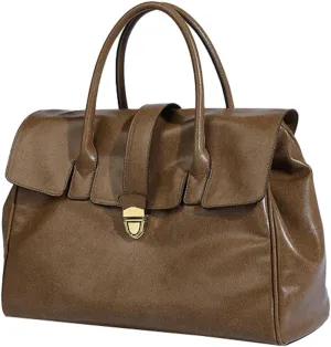 Womens Fashion Tote Bag Large Vegan Leather Handbag Vintage Shoulder Purse Ladies Working Satchels Briefcase