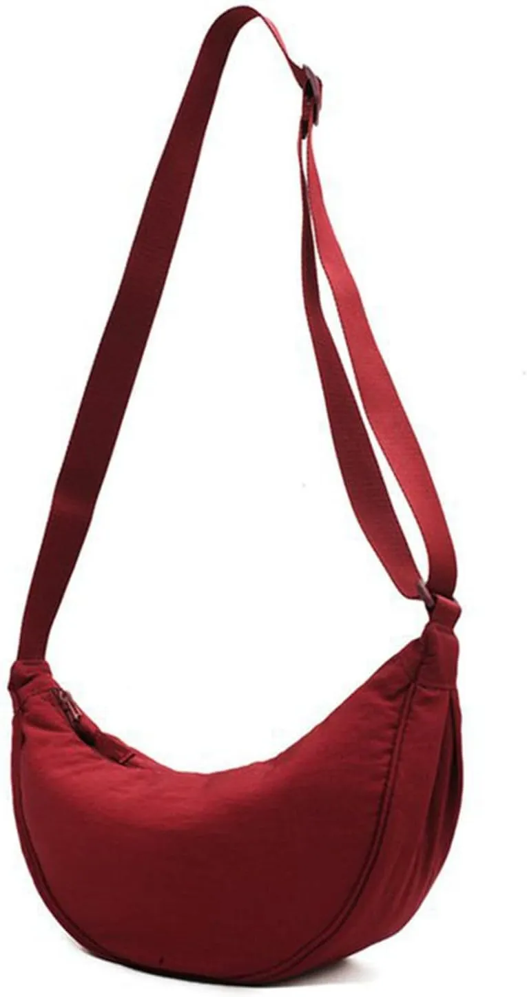 Women's Retro Small Size Canvas Shoulder Bag Hippie Boho Crossbody Handbag Hobo, Silver