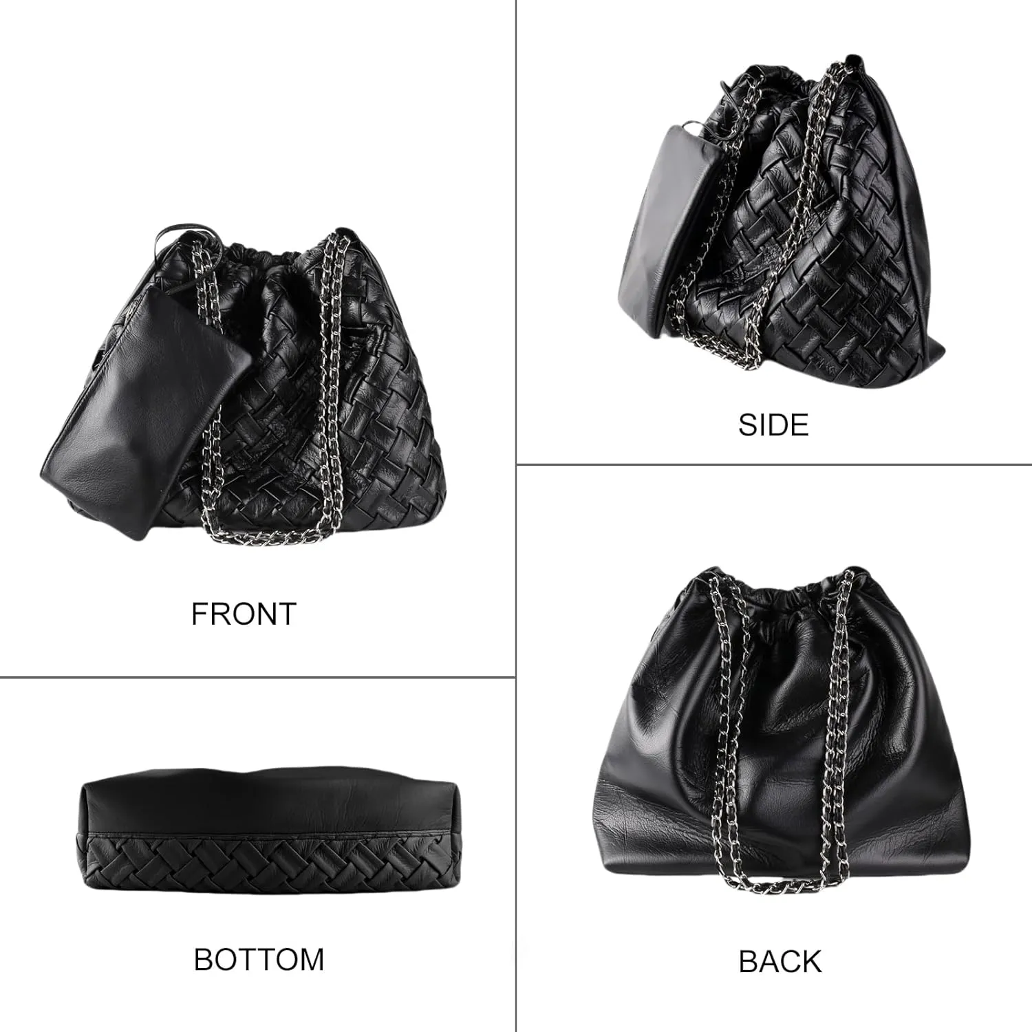 Woven Tote Bag for Women Large Summer Beach Hobo Handbags Handmade Top-handle Shoulder Bag with Purse