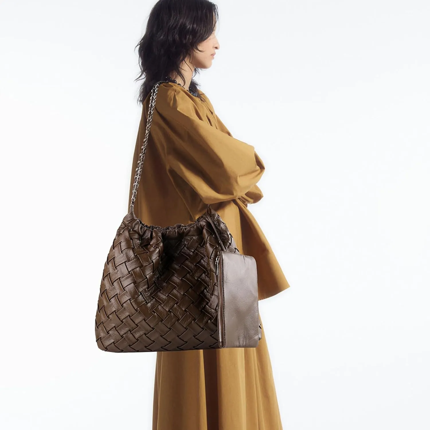 Woven Tote Bag for Women Large Summer Beach Hobo Handbags Handmade Top-handle Shoulder Bag with Purse