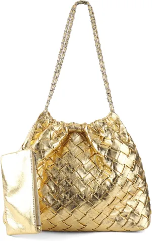 Woven Tote Bag for Women Large Summer Beach Hobo Handbags Handmade Top-handle Shoulder Bag with Purse