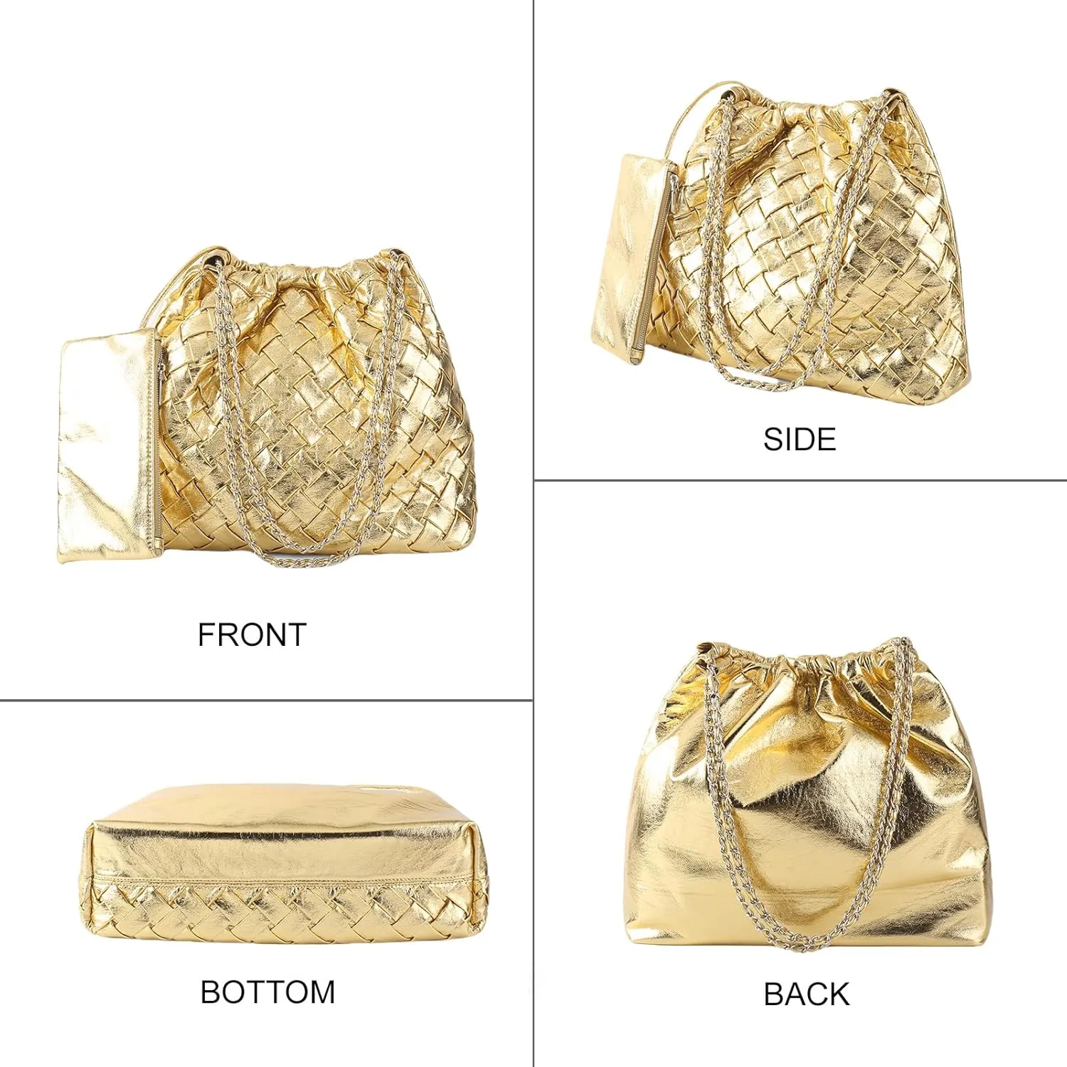 Woven Tote Bag for Women Large Summer Beach Hobo Handbags Handmade Top-handle Shoulder Bag with Purse