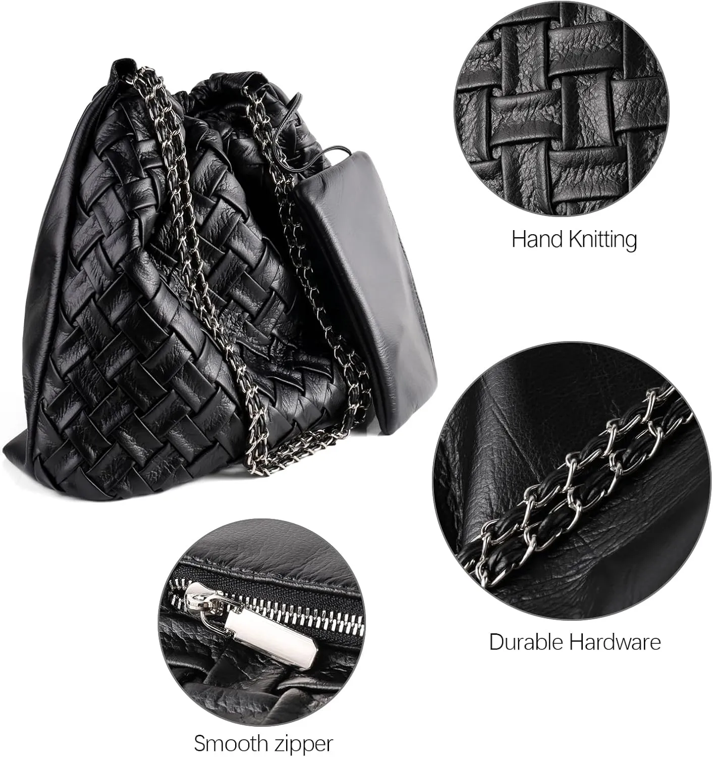 Woven Tote Bag for Women Large Summer Beach Hobo Handbags Handmade Top-handle Shoulder Bag with Purse
