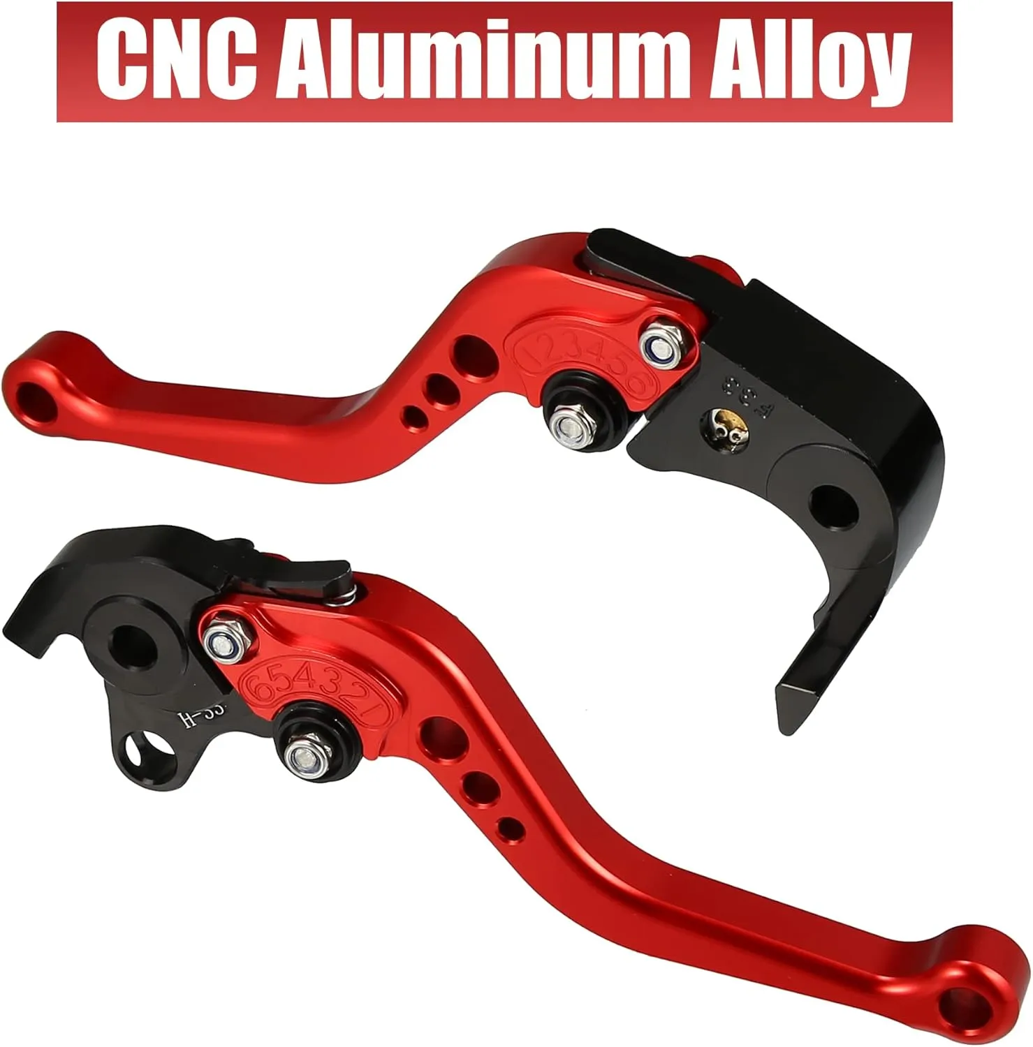 X AUTOHAUX 1 Pair Motorcycle Brake Clutch Levers Adjustable Folding CNC for Honda CBR1000RR CBR 1000RR FIREBLADE SC57 2004-2007 for CB1000R 2008-2016 Red