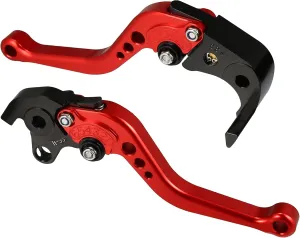 X AUTOHAUX 1 Pair Motorcycle Brake Clutch Levers Adjustable Folding CNC for Honda CBR1000RR CBR 1000RR FIREBLADE SC57 2004-2007 for CB1000R 2008-2016 Red