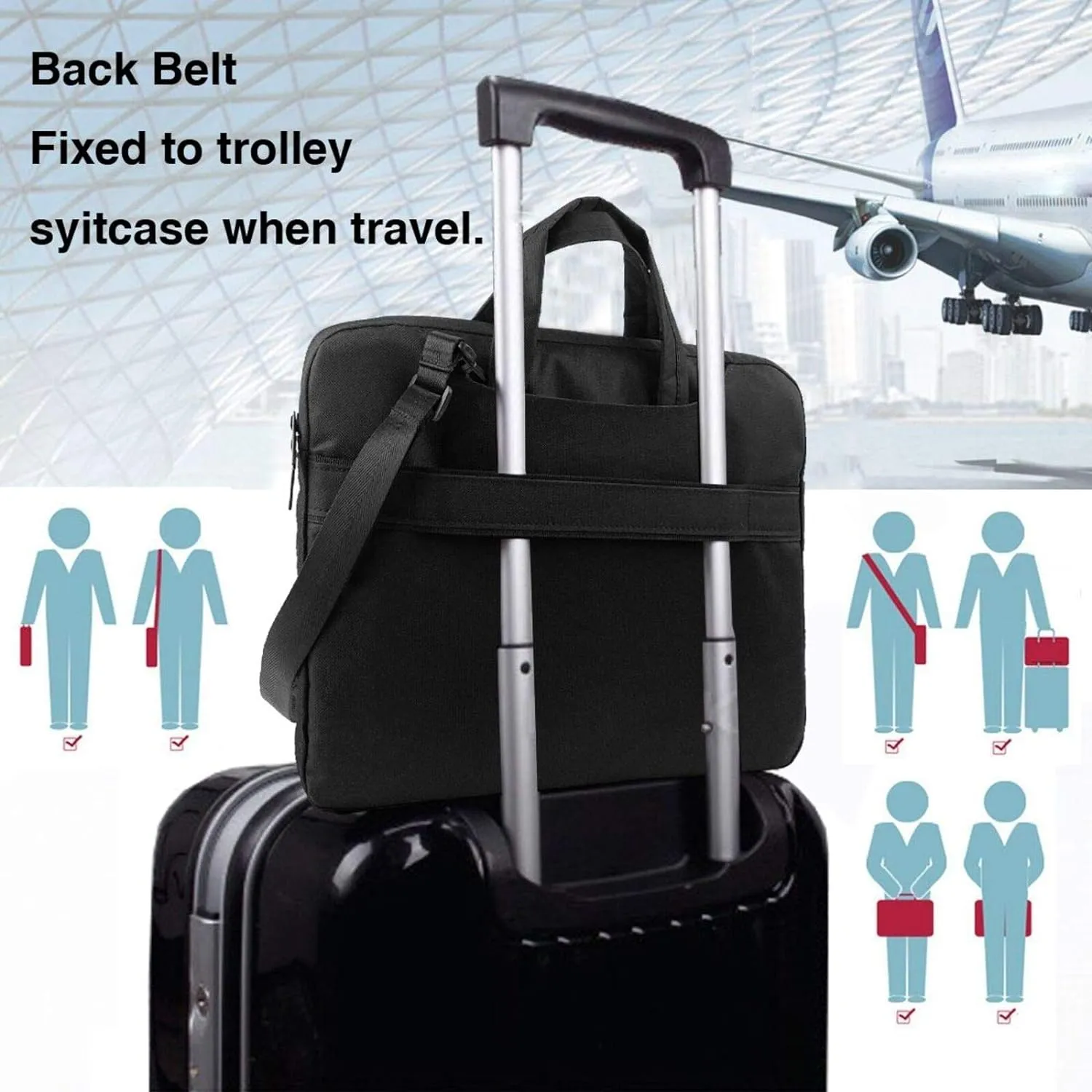 Xmas Balls Print Laptop Shoulder Bag With Shoulder Strap Briefcase Slim Computer Bag For Women Men