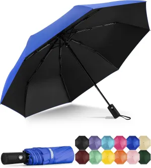 Yoobure Windproof Travel Umbrella, Automatic Umbrellas for Rain - Compact Folding Umbrella with UV Protection, Lightweight Portable Design for Backpack/Walking/Car, Sun & Storm Ready